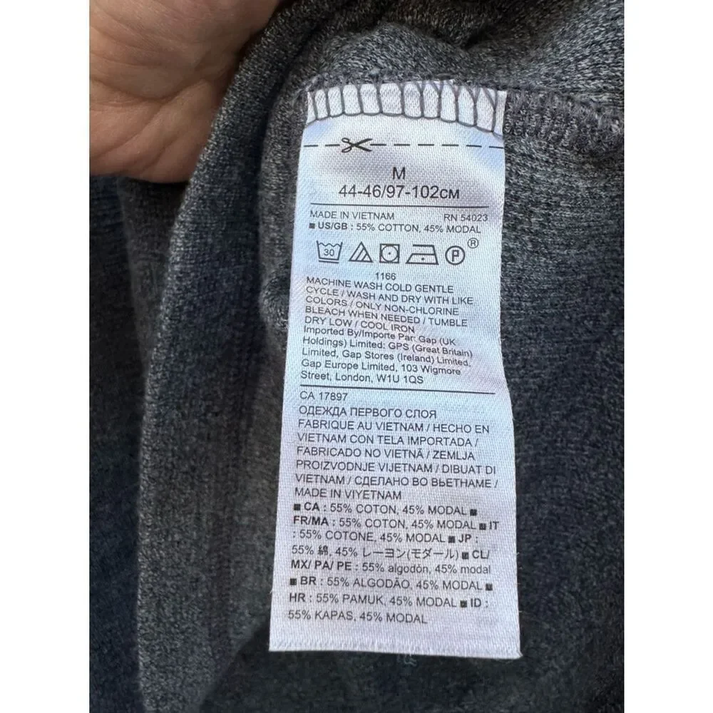 Banana Republic Men's Double Knit Henley Cotton Modal Longsleeve Shirt - Medium